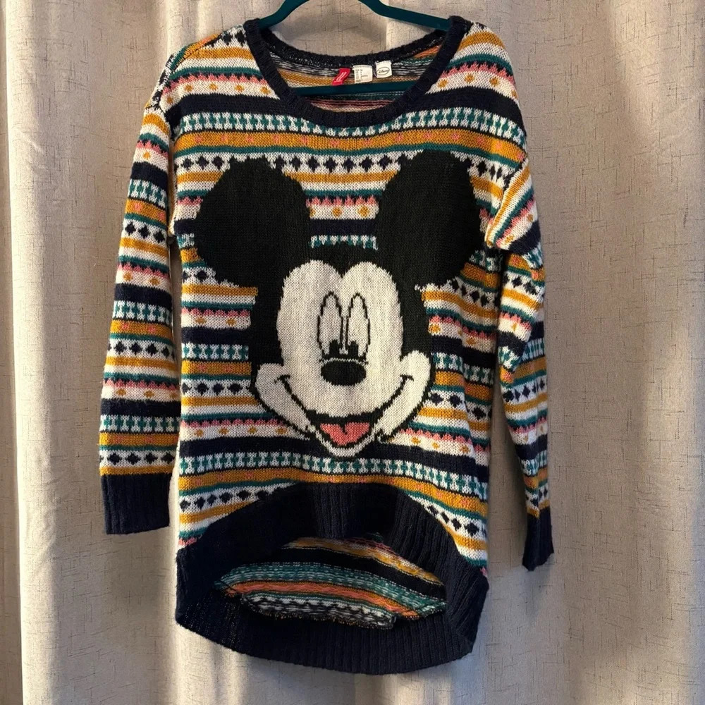 Divided by H&M‎ and Disney Collaboration Mickey Sweater, Size 6. Multi-color